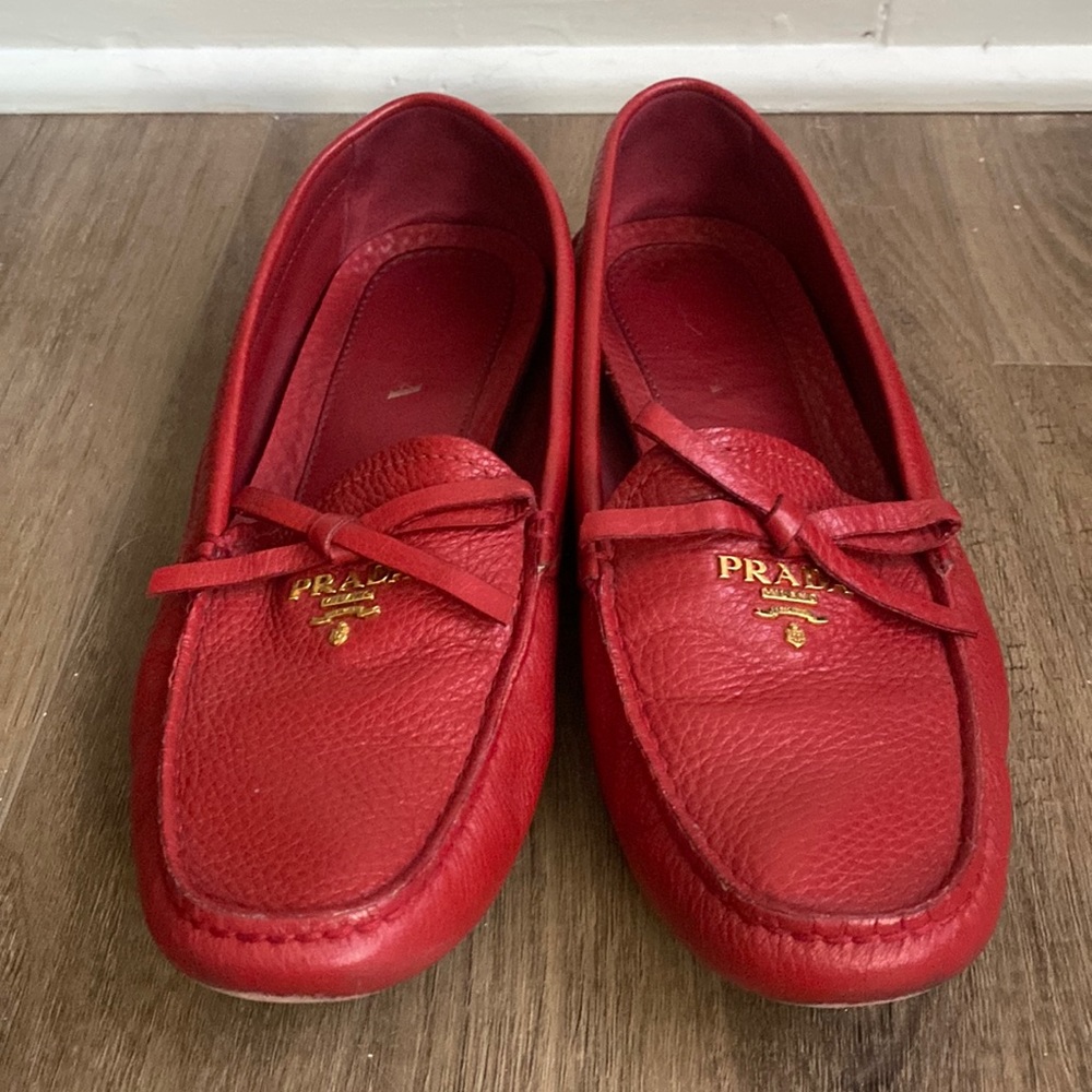 Red Prada driver loafer